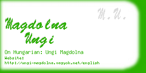 magdolna ungi business card